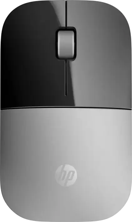 HP Z3700 Wireless Optical Mouse, Silver, 1200 DPI, 2.4GHz RF Connectivity, Ambidextrous Slim Design, 3 Buttons with Scroll Wheel, USB Nano Receiver