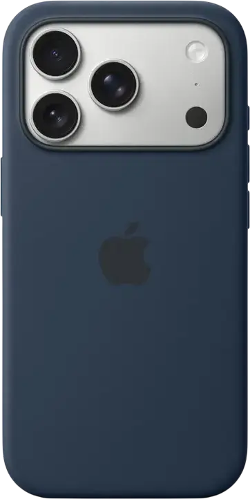 Apple iPhone 17 Pro Silicone Case with MagSafe, Black (Midnight), Recycled Silicone Exterior, Soft Microfiber Lining, Camera Control Support, Crossbody Strap Compatible
