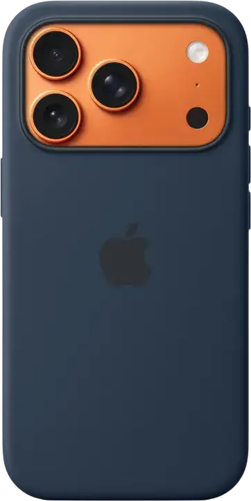 Apple iPhone 17 Pro Silicone Case with MagSafe, Black (Midnight), Recycled Silicone Exterior, Soft Microfiber Lining, Camera Control Support, Crossbody Strap Compatible