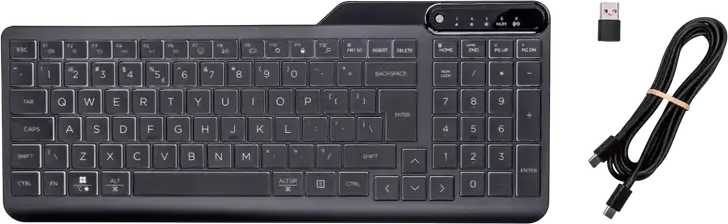 HP 400 Wired USB Keyboard, Plunger Technology, English Layout, Multimedia Fn Keys, Black, 1.5m Cable