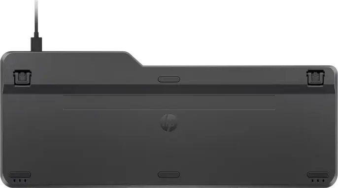 HP 400 Wired USB Keyboard, Plunger Technology, English Layout, Multimedia Fn Keys, Black, 1.5m Cable