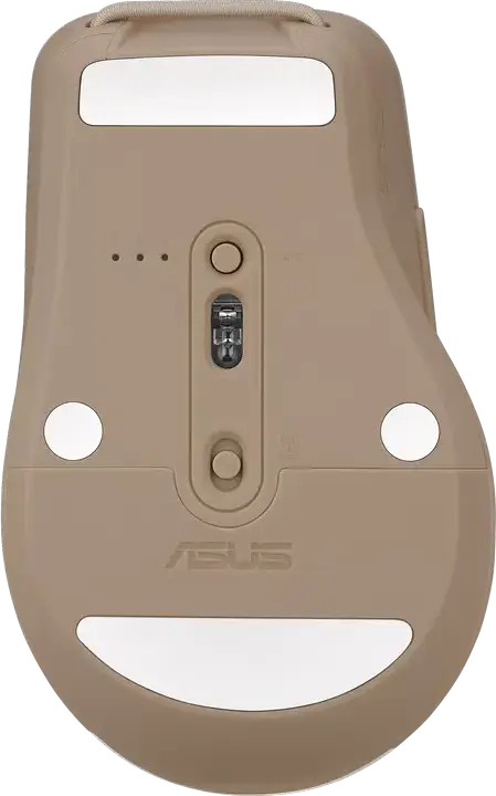 Mouse Wireless ASUS SmartO MD200, Bej, Bluetooth și RF 2.4GHz, Senzor Optic 4200 dpi, 6 Butone Programabile, Glide-uri 100% PTFE, Silent Plus, Windows 11/10