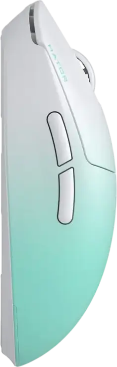 Mouse Gaming HATOR Quasar 3 Ultima 8K Wireless, Alb/Mentă, PixArt PAW 3950 30,000 DPI, Rata de Polling 8000Hz, Switch-uri Optice, Greutate 52g, Conectivitate Tri-Mode