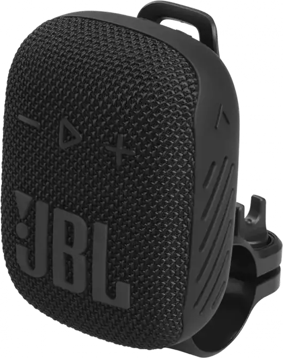 JBL Wind 3S Portable Bluetooth 5.0 Speaker, 5W RMS, IP67 Waterproof, 1050mAh Battery, USB Type-C, 110Hz-20kHz, Black, Durable Design for Cycling and Hiking