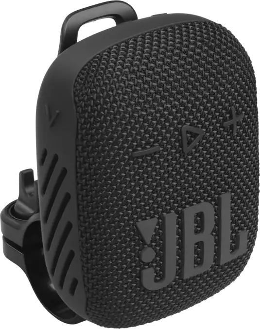 JBL Wind 3S Portable Bluetooth 5.0 Speaker, 5W RMS, IP67 Waterproof, 1050mAh Battery, USB Type-C, 110Hz-20kHz, Black, Durable Design for Cycling and Hiking