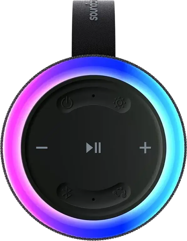 Boxa Portabila Anker SoundCore Glow Bluetooth, 30W RMS, Sunet 360 Grade, Rezistenta IP67, Baterie 18h, PartyCast 2.0, Spectacol Lumini LED, Negru