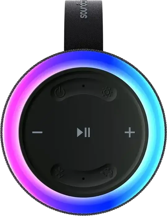 Boxa Portabila Anker SoundCore Glow Bluetooth, 30W RMS, Sunet 360 Grade, Rezistenta IP67, Baterie 18h, PartyCast 2.0, Spectacol Lumini LED, Negru