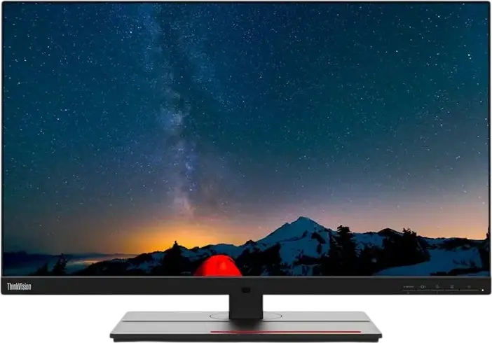 Монитор Lenovo ThinkVision P27u-20 27 дюймов 4K UHD IPS, 3840x2160, HDR400, хаб Thunderbolt 4, RJ45 Ethernet, USB-C, антибликовый, эргономичный, черный