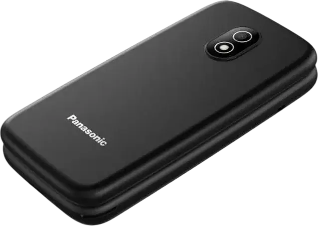 Panasonic KX-TU410 4G LTE Clamshell Flip Phone, 2.4-inch Display, IP44 Dust and Splash Resistant, SOS Button, Bluetooth 5.0, nano-SIM, USB-C