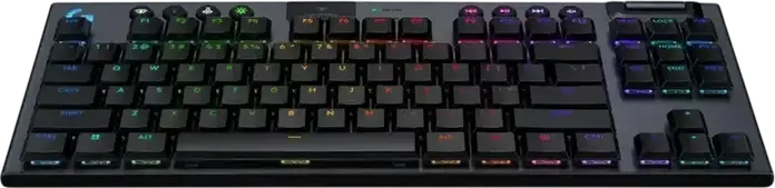 Tastatura Gaming Mecanica Wireless Logitech G915 X Lightspeed TKL, Switch-uri GL Tactile Low Profile, LIGHTSYNC RGB, Bluetooth, USB-C, Negru