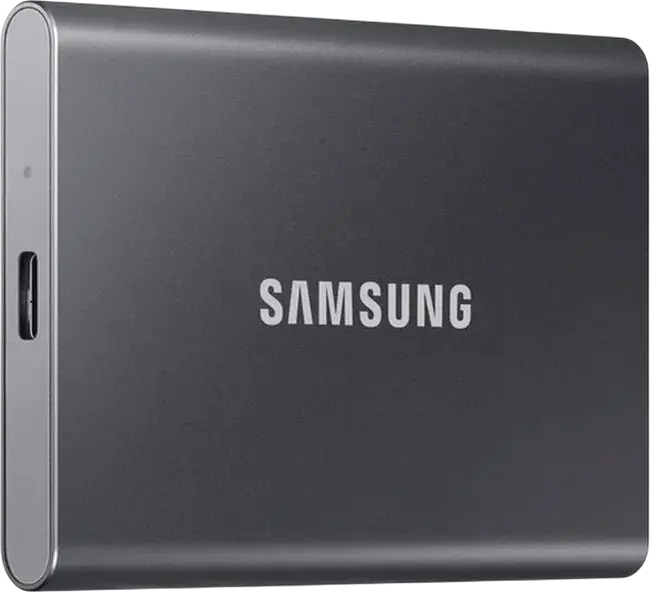 Samsung T7 Portable External SSD MU-PC4T0T/WW 4TB NVMe USB 3.2 Gen 2 Up to 1050MB/s Read 1000MB/s Write AES 256-bit Encryption Titan Gray