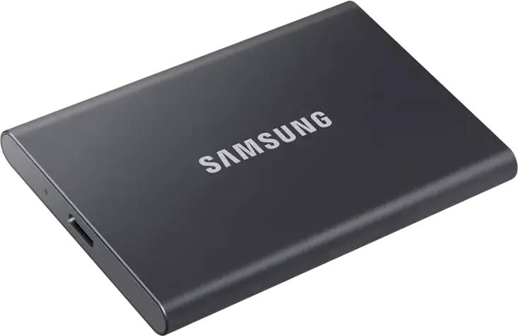 Samsung T7 Portable External SSD MU-PC4T0T/WW 4TB NVMe USB 3.2 Gen 2 Up to 1050MB/s Read 1000MB/s Write AES 256-bit Encryption Titan Gray