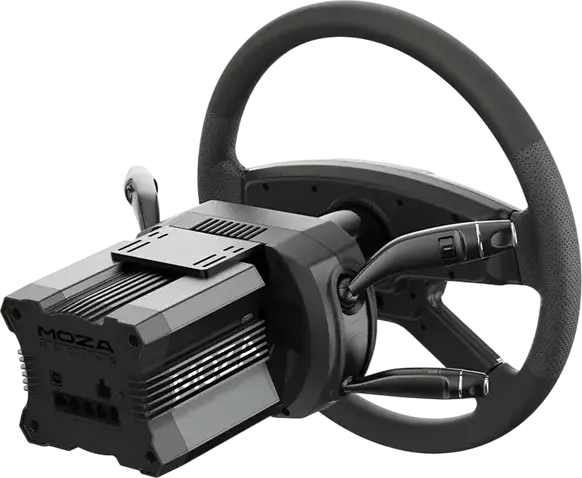 MOZA Multi-function Stalks for PC, 28 Programmable Switches, Wiper, Headlight, Cruise Control Levers, Auto-cancelling Turn Signals, Steel and Aluminum