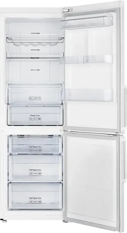 Samsung RB33J3515WW Freestanding Fridge Freezer, 339L Total Net Volume, No Frost, Digital Inverter, SpaceMax, White, 185x59.5x73.5 cm
