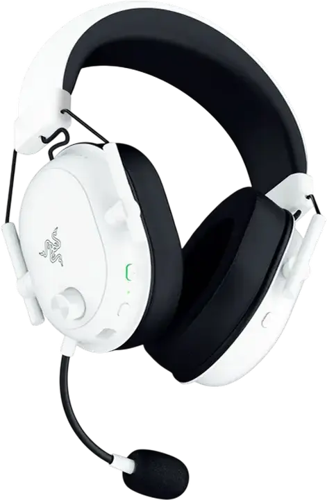 Razer BlackShark V2 HyperSpeed Wireless Gaming Headset - White, TriForce Titanium 50mm Drivers, HyperClear Super Wideband Mic, 70h Battery, THX Spatial Audio, Windows 10, USB-C, Bluetooth 5.2