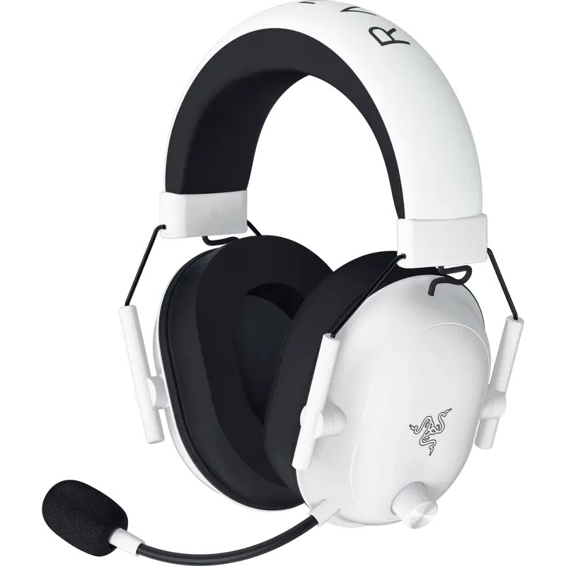 Razer BlackShark V2 HyperSpeed Wireless Gaming Headset - White, TriForce Titanium 50mm Drivers, HyperClear Super Wideband Mic, 70h Battery, THX Spatial Audio, Windows 10, USB-C, Bluetooth 5.2