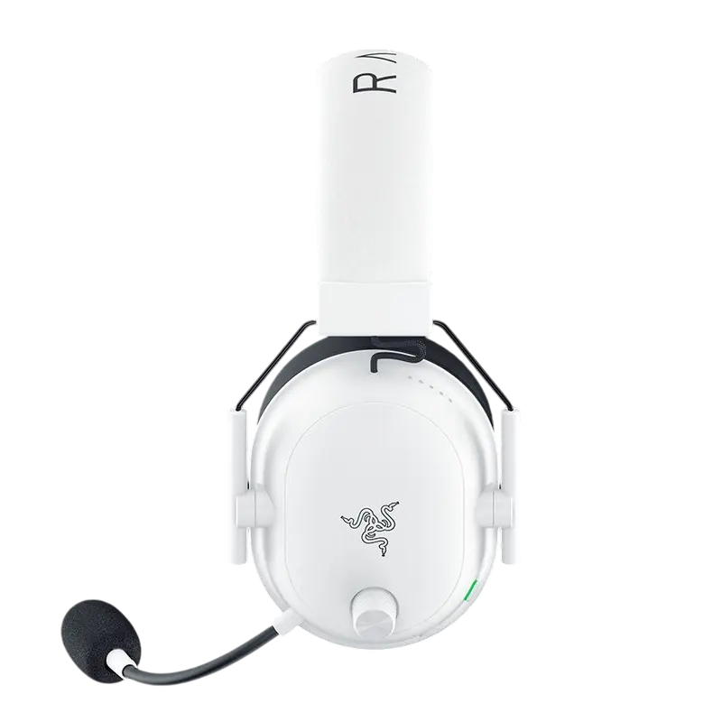Razer BlackShark V2 HyperSpeed Wireless Gaming Headset - White, TriForce Titanium 50mm Drivers, HyperClear Super Wideband Mic, 70h Battery, THX Spatial Audio, Windows 10, USB-C, Bluetooth 5.2