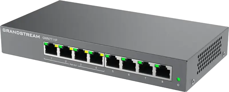 Comutator PoE Grandstream GWN7711P, 4x IEEE 802.3af/at