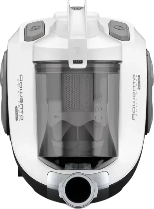 Rowenta RO2957EA Swift Power Cyclonic Bagless Cylinder Vacuum Cleaner, 750W, 2100W Suction, 1.2L Dust Container, HEPA Filter, Telescopic Tube, White/Grey