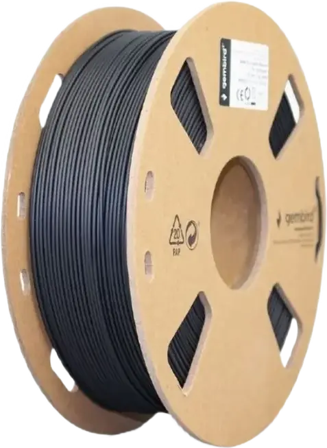 Filament pentru imprimantă 3D Gembird 3DP-PLA-01-MTBK, PLA, Negru Mată, 1.75 mm, 1kg