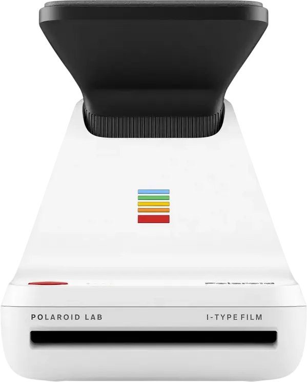 Polaroid Lab Instant Photo Printer, Digital-to-Analog Smartphone Printer for i-Type and 600 Film, White, 35mm f/3.8 Lens, Rechargeable Battery