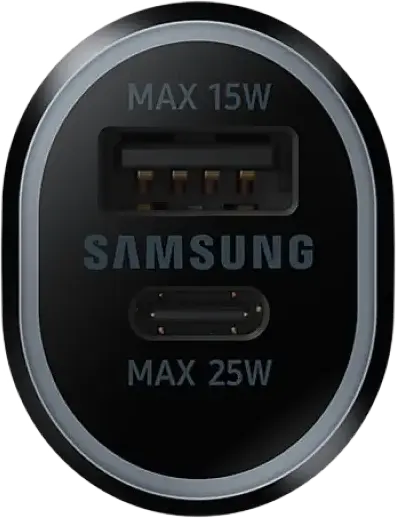 Samsung EP-L4020 Car Charger Duo 40W Dual Port USB-C 25W Super Fast Charging si USB-A 15W Adaptor Auto, Negru