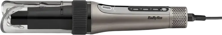 BaByliss C6688E Style Secret Air Automatic Rotating Curling Iron, 25mm Ceramic Quartz Barrel, 200C, Ionization, LED Display, Beige