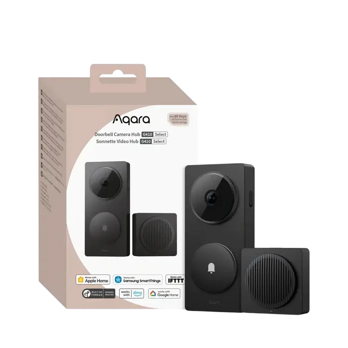 Aqara G410 Видеозвонок-хаб, разрешение 2K, радарный датчик присутствия mmWave, распознавание лиц, Matter, Zigbee, Thread, Wi-Fi, слот microSD