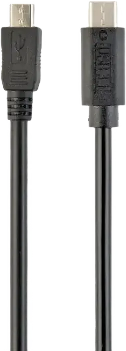 Cablu de incarcare si sincronizare Cablexpert CCP-USB2-mBMCM-1M USB 2.0, USB Type-C la Micro-USB, 3A, Viteza de transfer 480 MB/s, TPE, 1m, Negru