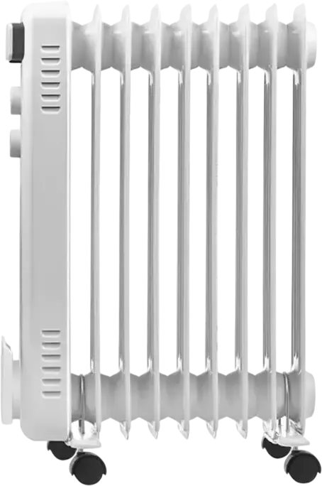 Zanussi ZOH/CS-09W Oil Radiator, 2000W Max Power, 3 Heating Levels, 9 Fins, Adjustable Thermostat, Overheat Protection, White, 62.5x43.8x24 cm