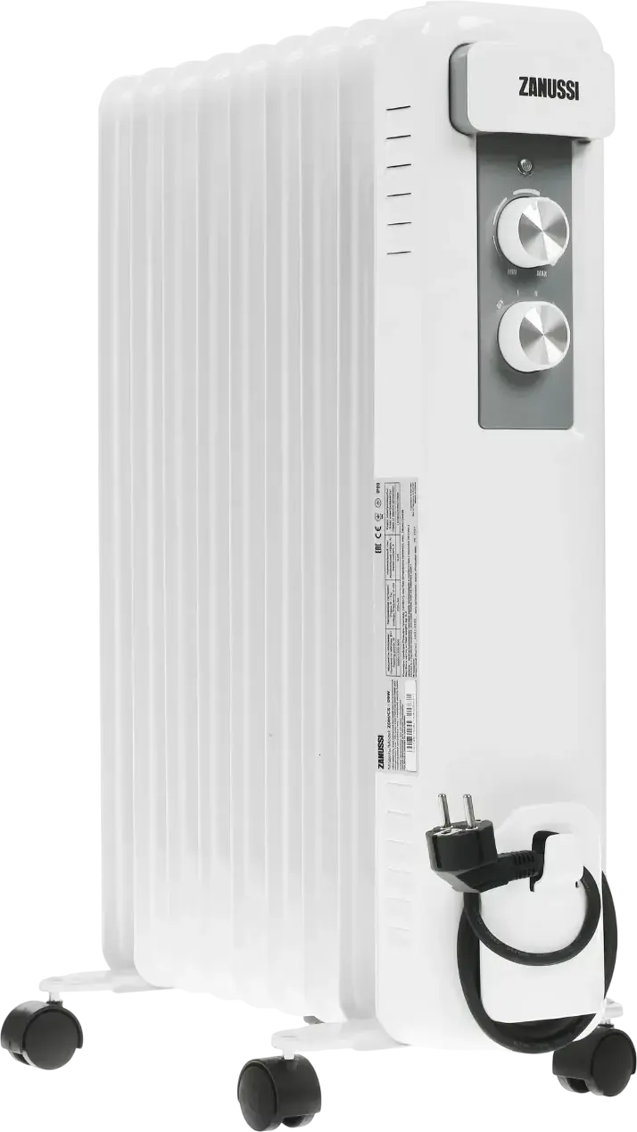 Radiator de ulei Zanussi ZOH/CS-09W, 2000W, Alb