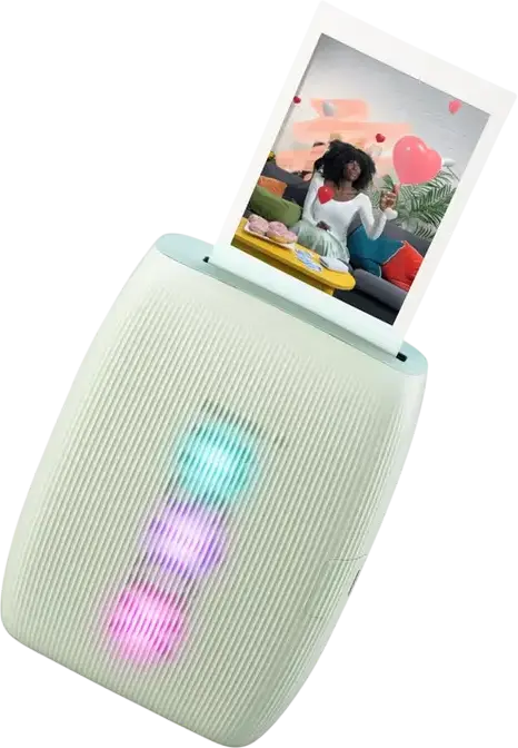 Fujifilm instax Mini Link 3 Smartphone Printer, Bluetooth 5.1, OLED Display, instax AiR Studio, 3 LED Lights, for instax mini Instant Film, Sage Green