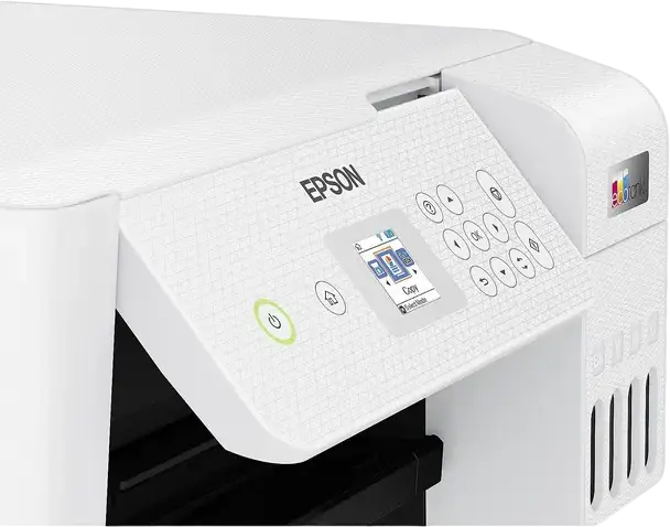 Epson EcoTank L3266 All-in-One Multifunction Inkjet Printer, Print Scan Copy, WiFi, Wi-Fi Direct, 5760x1440 DPI, White, LCD Panel