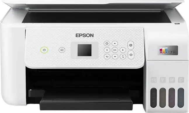 Epson EcoTank L3266 All-in-One Multifunction Inkjet Printer, Print Scan Copy, WiFi, Wi-Fi Direct, 5760x1440 DPI, White, LCD Panel
