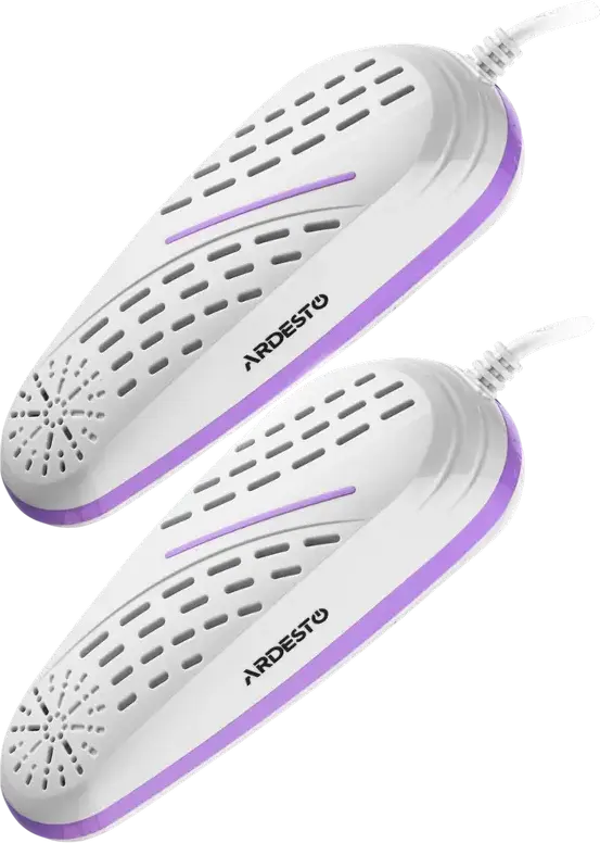 Ardesto ESHD-002 Electric Shoe Dryer with Active Oxygen O3 Ozone Technology, 10W, 55-60°C Heating, Automatic Shut-off, Size 35-45
