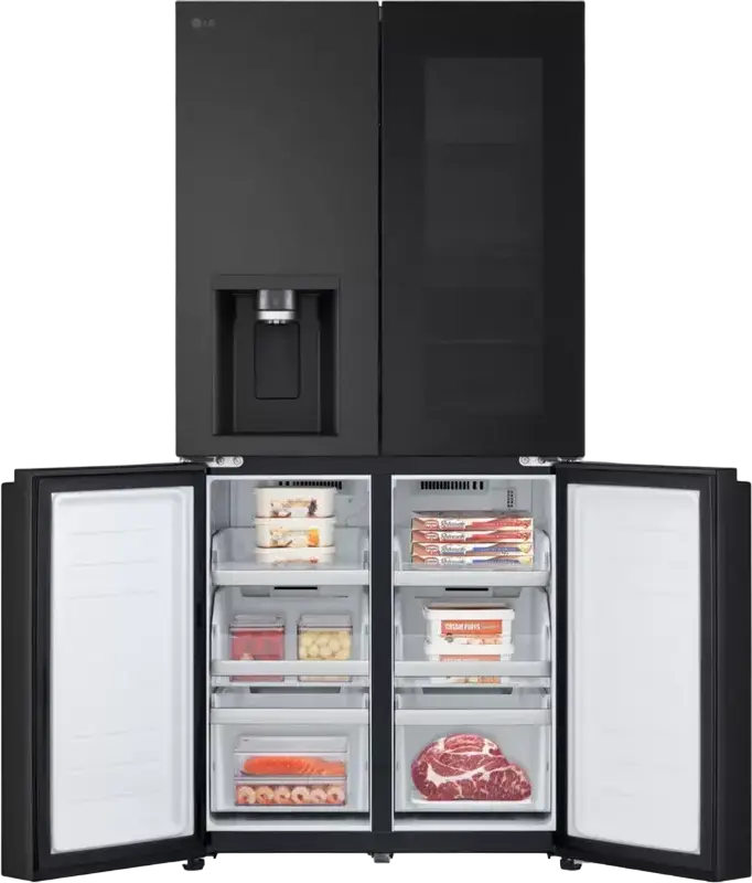 Frigider LG GMG860EPBE Side-by-Side Multi-Door, Negru Mat, Volum Net 508L, InstaView Door-in-Door, Compresor Smart Inverter, ThinQ, 178.7x83.5x73 cm