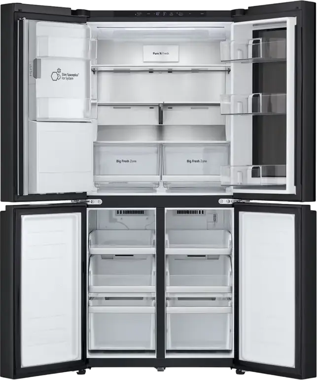 Frigider LG GMG860EPBE Side-by-Side Multi-Door, Negru Mat, Volum Net 508L, InstaView Door-in-Door, Compresor Smart Inverter, ThinQ, 178.7x83.5x73 cm