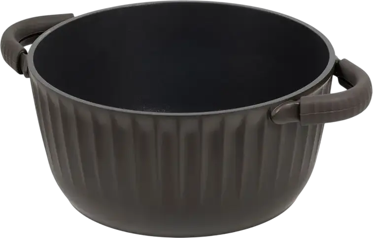 RESTO Ascella 94003 Aluminium Casserole with Glass Lid, 4.6L, 24cm, Pfluon Non-Stick Coating, Induction Bottom, Oven Safe, Brown