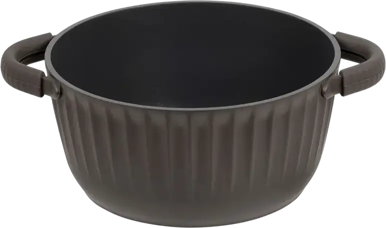 RESTO Ascella 94003 Aluminium Casserole with Glass Lid, 4.6L, 24cm, Pfluon Non-Stick Coating, Induction Bottom, Oven Safe, Brown