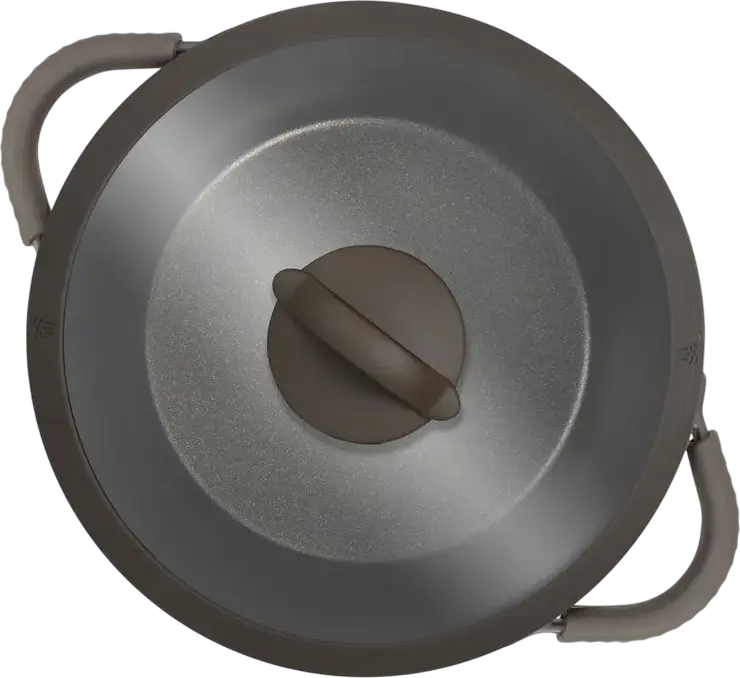 RESTO Ascella 94003 Aluminium Casserole with Glass Lid, 4.6L, 24cm, Pfluon Non-Stick Coating, Induction Bottom, Oven Safe, Brown