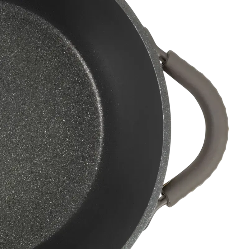 RESTO Ascella 94003 Aluminium Casserole with Glass Lid, 4.6L, 24cm, Pfluon Non-Stick Coating, Induction Bottom, Oven Safe, Brown