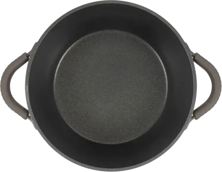 RESTO Ascella 94003 Aluminium Casserole with Glass Lid, 4.6L, 24cm, Pfluon Non-Stick Coating, Induction Bottom, Oven Safe, Brown