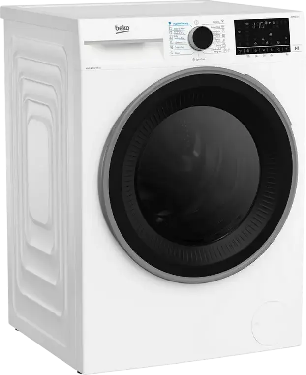 Masina de spalat si uscat Beko B5DFT59442W, 9kg Spalat/6kg Uscat, 1400 rpm, Motor ProSmart Inverter, SteamCure, HomeWhiz, Display LED, Alb/Negru
