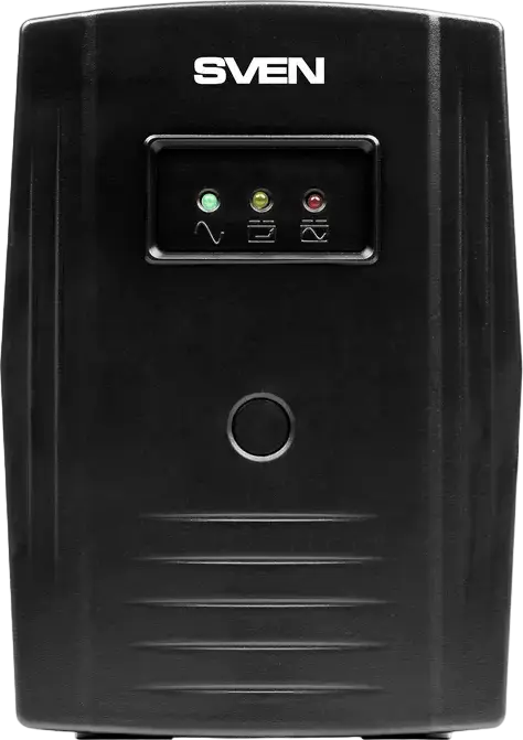 SVEN Pro 600 Line-Interactive UPS, 600VA / 360W, Built-in AVR, 2 x Schuko Sockets, Sinusoidal Output, Surge Protector, Black