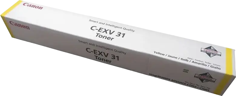 Canon C-EXV31 Yellow Toner Cartridge for imageRUNNER ADVANCE C7055 C7065 Laser Printers, 52000 Page Yield, 2796B002