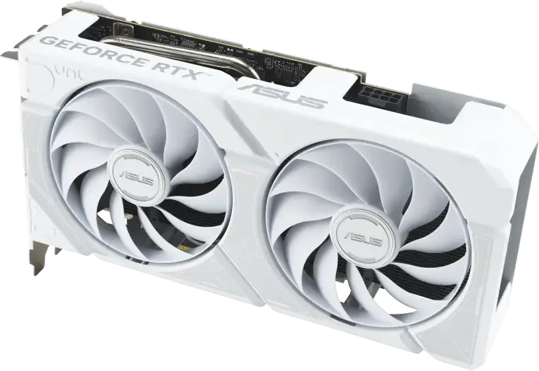 ASUS Dual GeForce RTX 5060 Ti 16GB GDDR7 White DUAL-RTX5060TI-O16G-WHITE Graphics Card, PCI-E 5.0, 2632 MHz Boost, DLSS 4, Ray Tracing