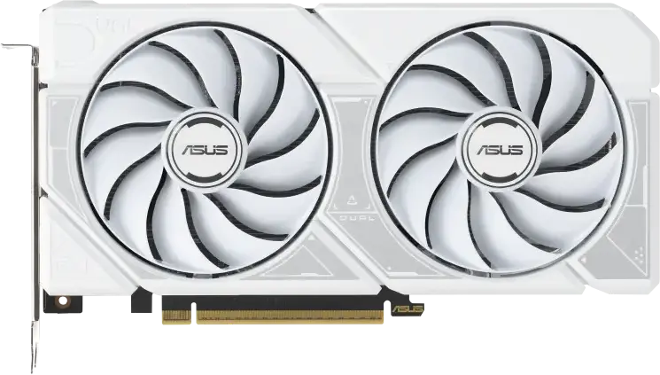 ASUS Dual GeForce RTX 5060 Ti 16GB GDDR7 White DUAL-RTX5060TI-O16G-WHITE Graphics Card, PCI-E 5.0, 2632 MHz Boost, DLSS 4, Ray Tracing