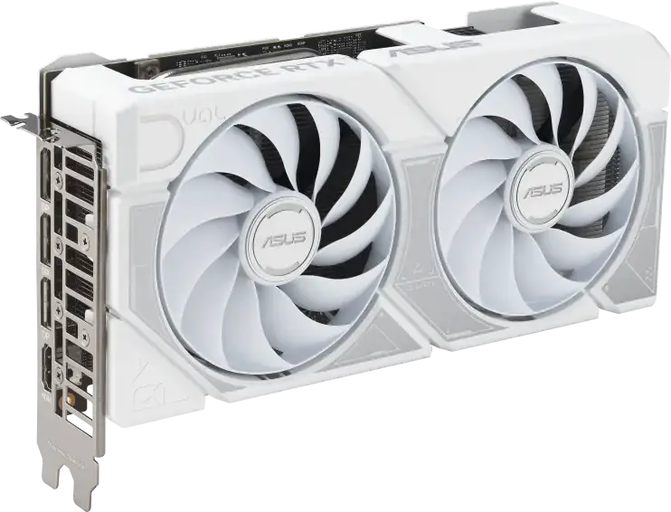 ASUS Dual GeForce RTX 5060 Ti 16GB GDDR7 White DUAL-RTX5060TI-O16G-WHITE Graphics Card, PCI-E 5.0, 2632 MHz Boost, DLSS 4, Ray Tracing