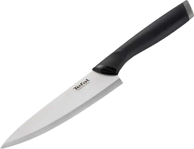 Tefal Comfort K221S375 3-Piece Stainless Steel Knife Set with Ergonomic Soft-Touch Handles and Blade Guards, 9cm 12cm 15cm