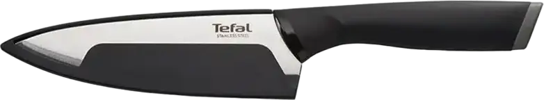 Tefal Comfort K221S375 3-Piece Stainless Steel Knife Set with Ergonomic Soft-Touch Handles and Blade Guards, 9cm 12cm 15cm